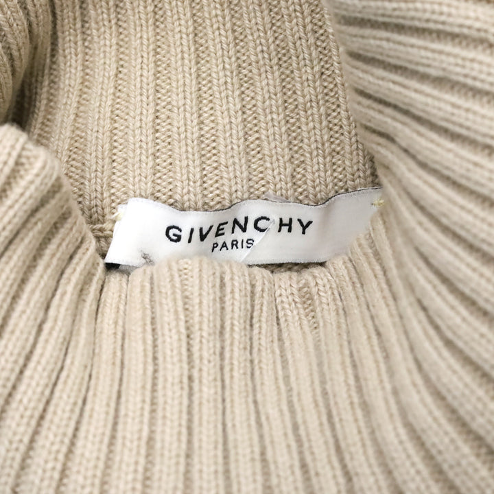 Givenchy Beige Wool Blend Knit Turtleneck Sweater
