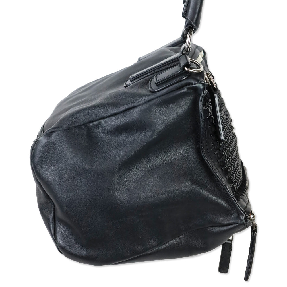 Givenchy Black Calfskin Medium Studded Pandora Crossbody Bag