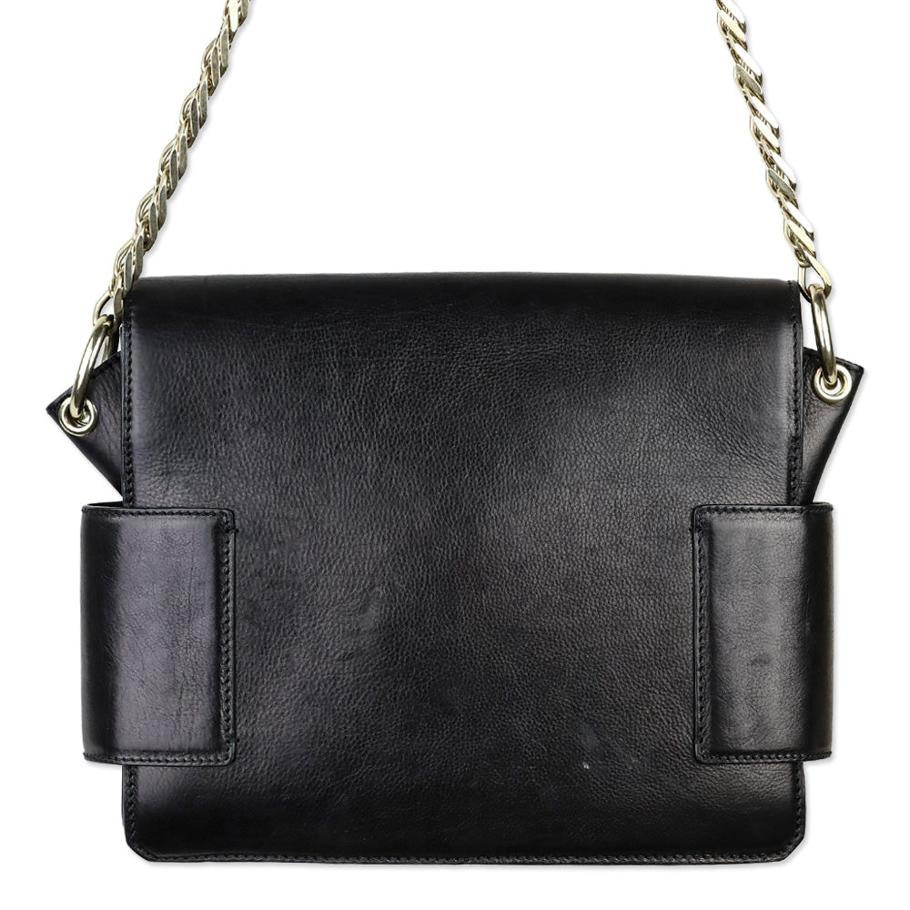 Givenchy Black Leather Shoulder Bag with Chain Strap
