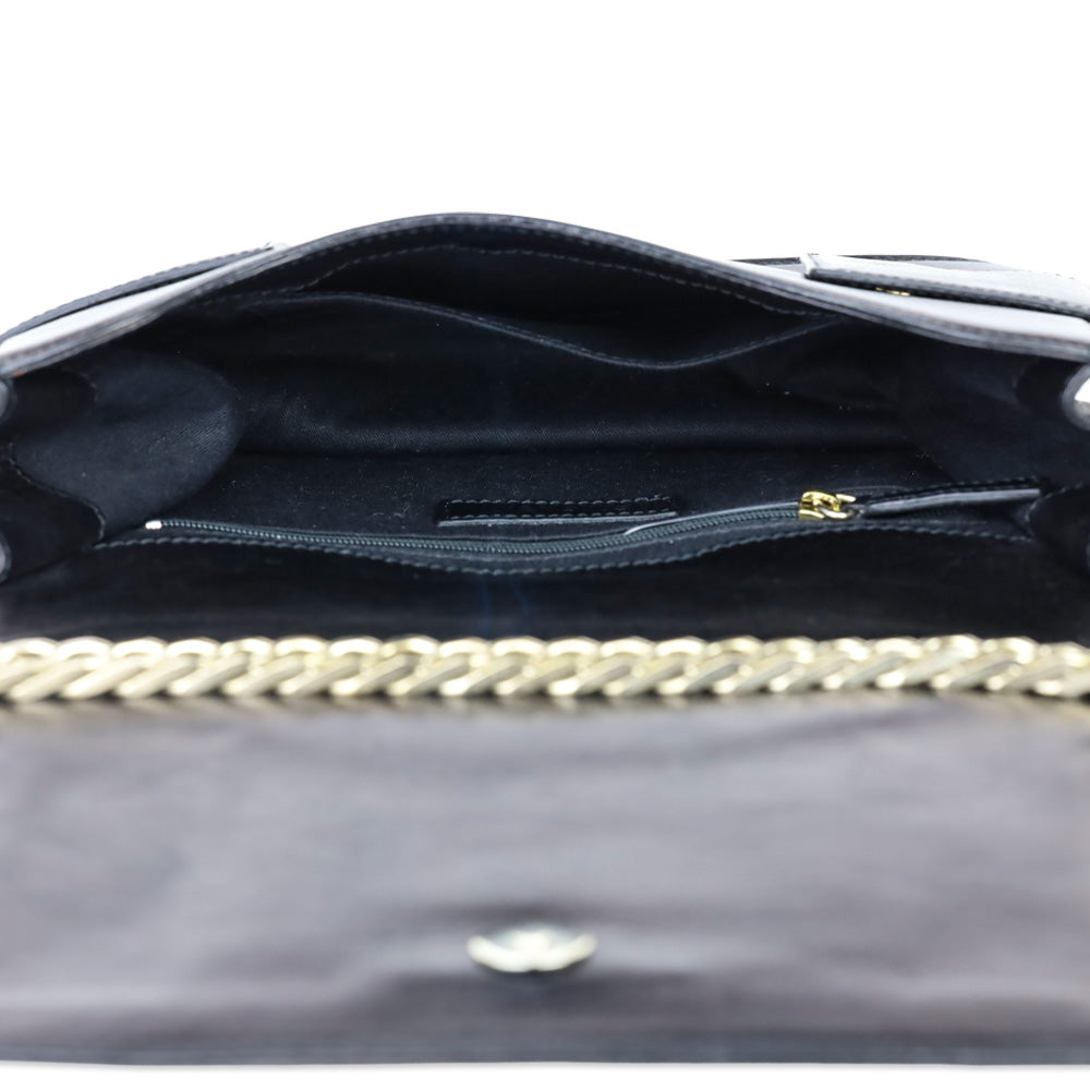 Givenchy Black Leather Shoulder Bag with Chain Strap