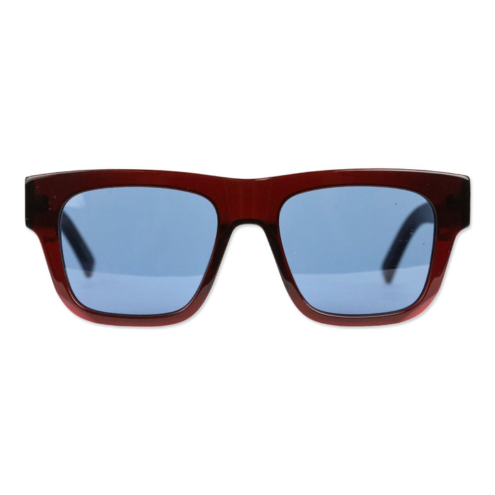 Givenchy GV DAY Bordeaux Acetate Blue Lens Square Sunglasses