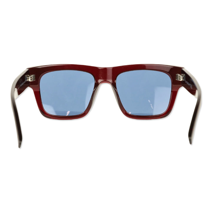 Givenchy GV DAY Bordeaux Acetate Blue Lens Square Sunglasses