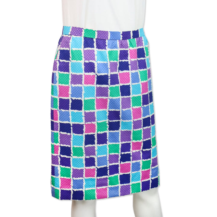Givenchy Multicolor Checkered Pattern Skirt