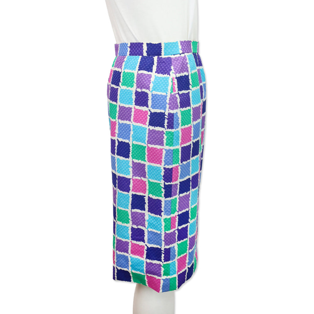 Givenchy Multicolor Checkered Pattern Skirt