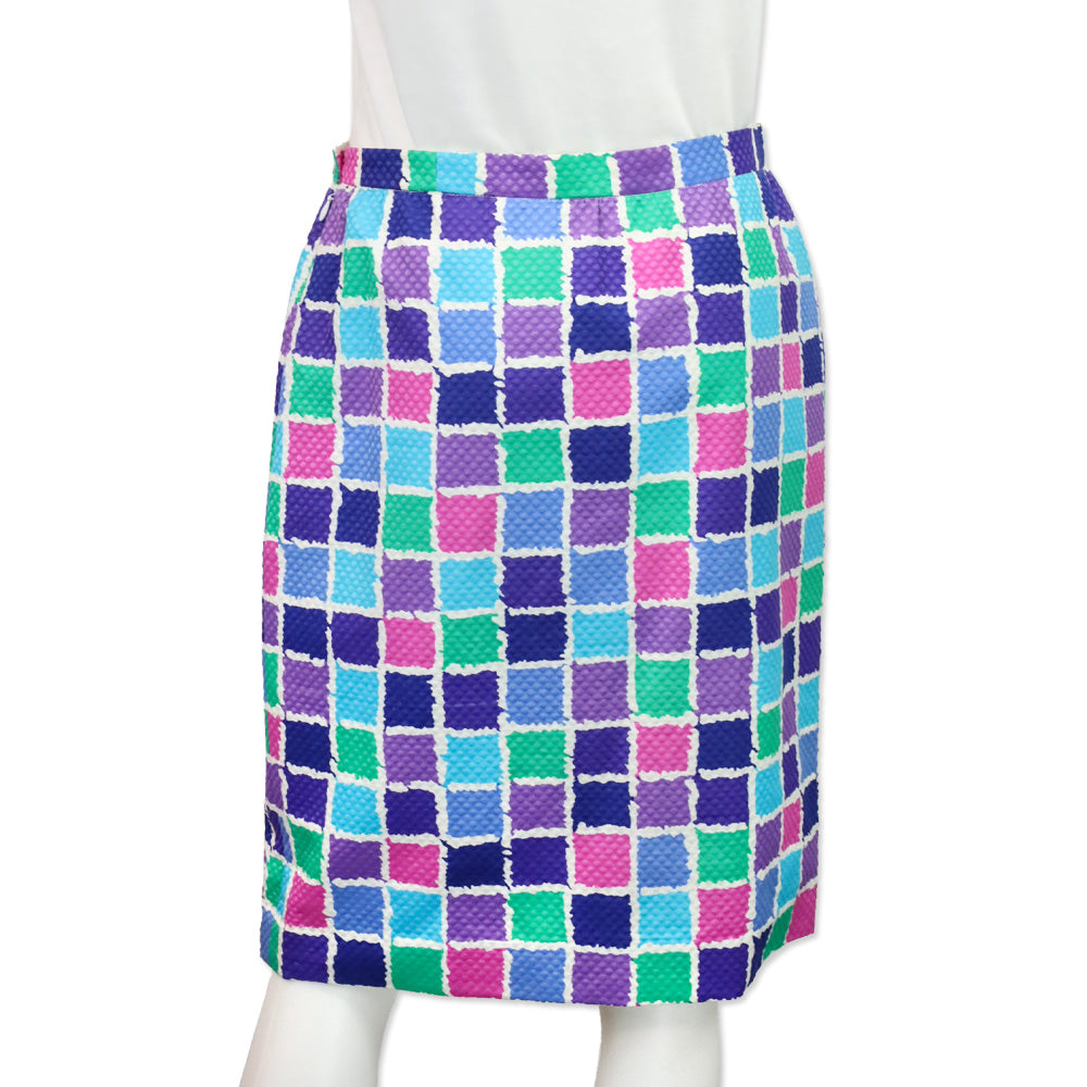 Givenchy Multicolor Checkered Pattern Skirt