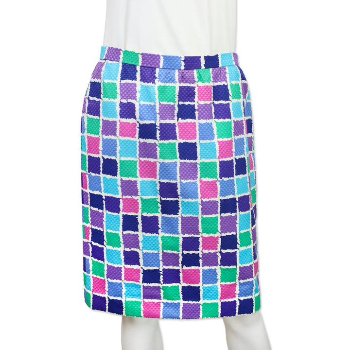 Givenchy Multicolor Checkered Pattern Skirt