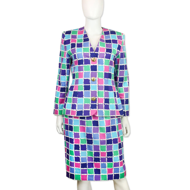 Givenchy Multicolor Checkered Pattern Skirt