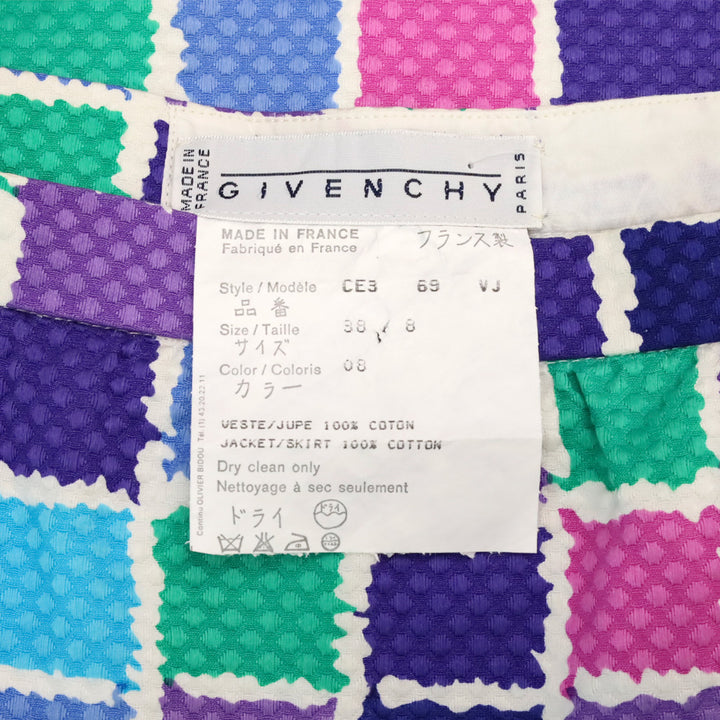 Givenchy Multicolor Checkered Pattern Skirt