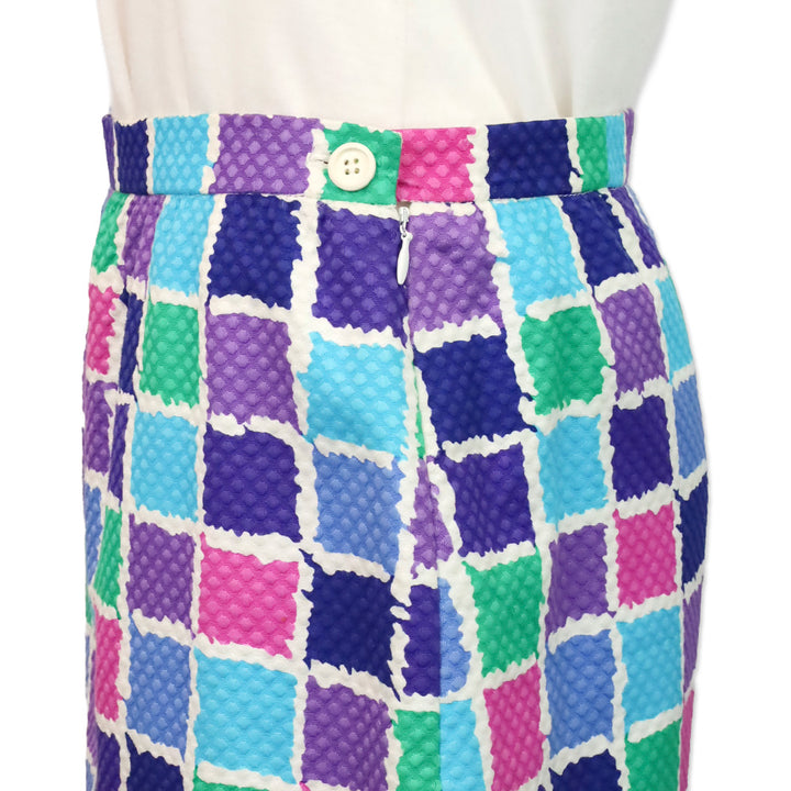 Givenchy Multicolor Checkered Pattern Skirt