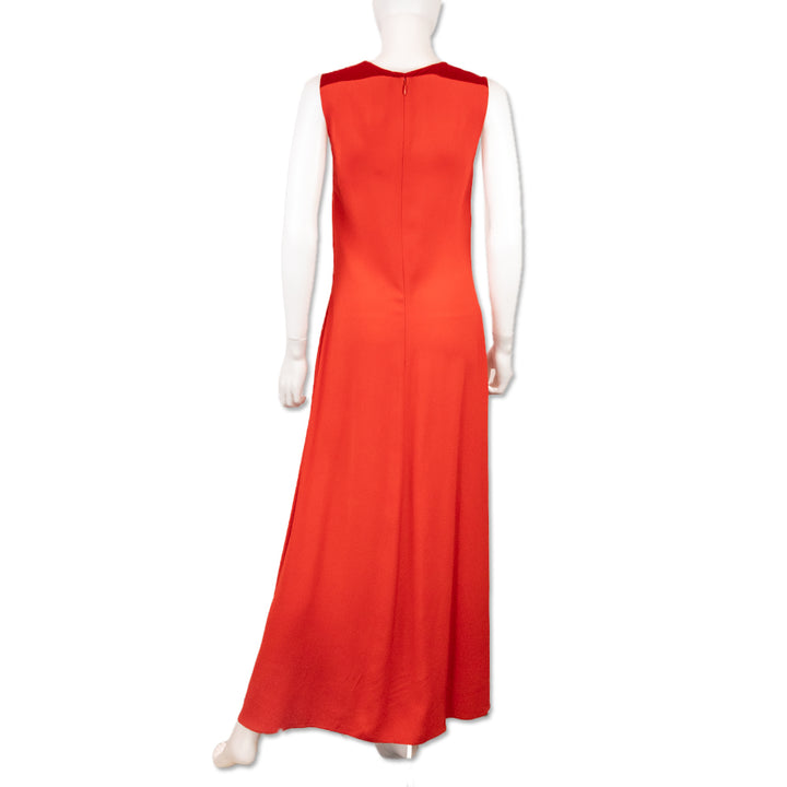 Givenchy Red Purple Color Block Sleeveless Maxi Dress