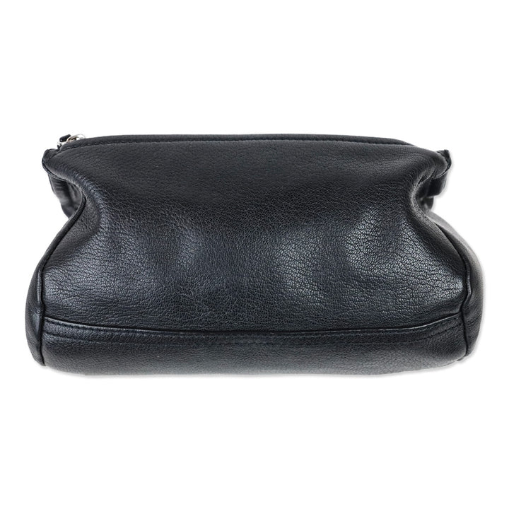 Givenchy Small Black Grained Leather Double Zipper Pandora Crossbody Bag