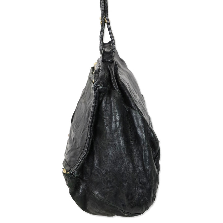 Givenchy Small Black Leather Double Zipper Pandora Crossbody Bag