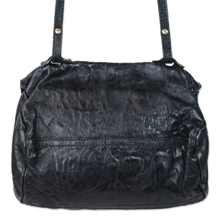 Givenchy Small Black Leather Double Zipper Pandora Crossbody Bag