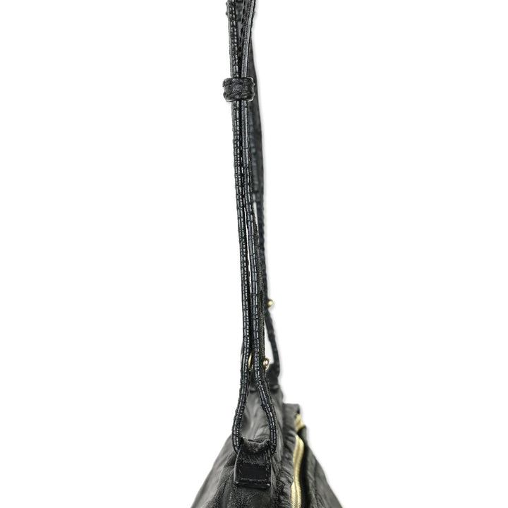 Givenchy Small Black Leather Double Zipper Pandora Crossbody Bag