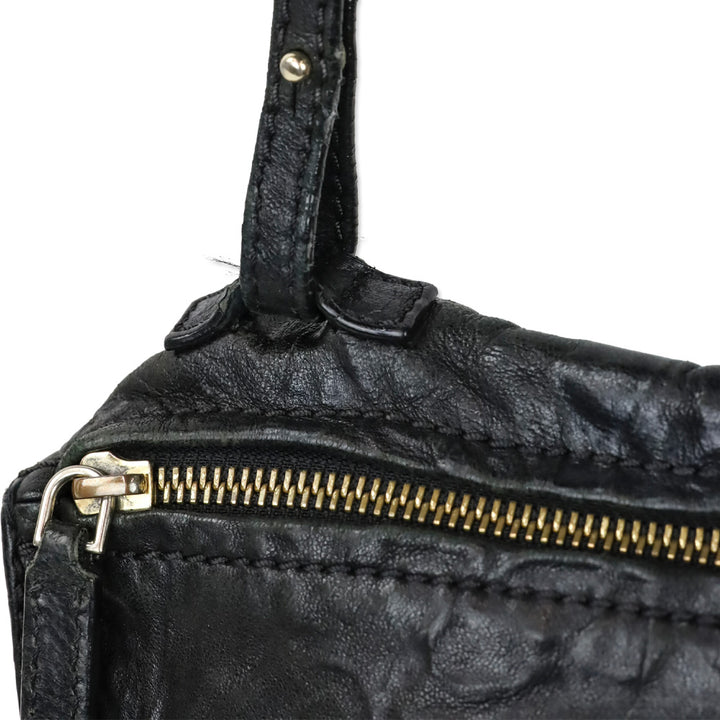 Givenchy Small Black Leather Double Zipper Pandora Crossbody Bag