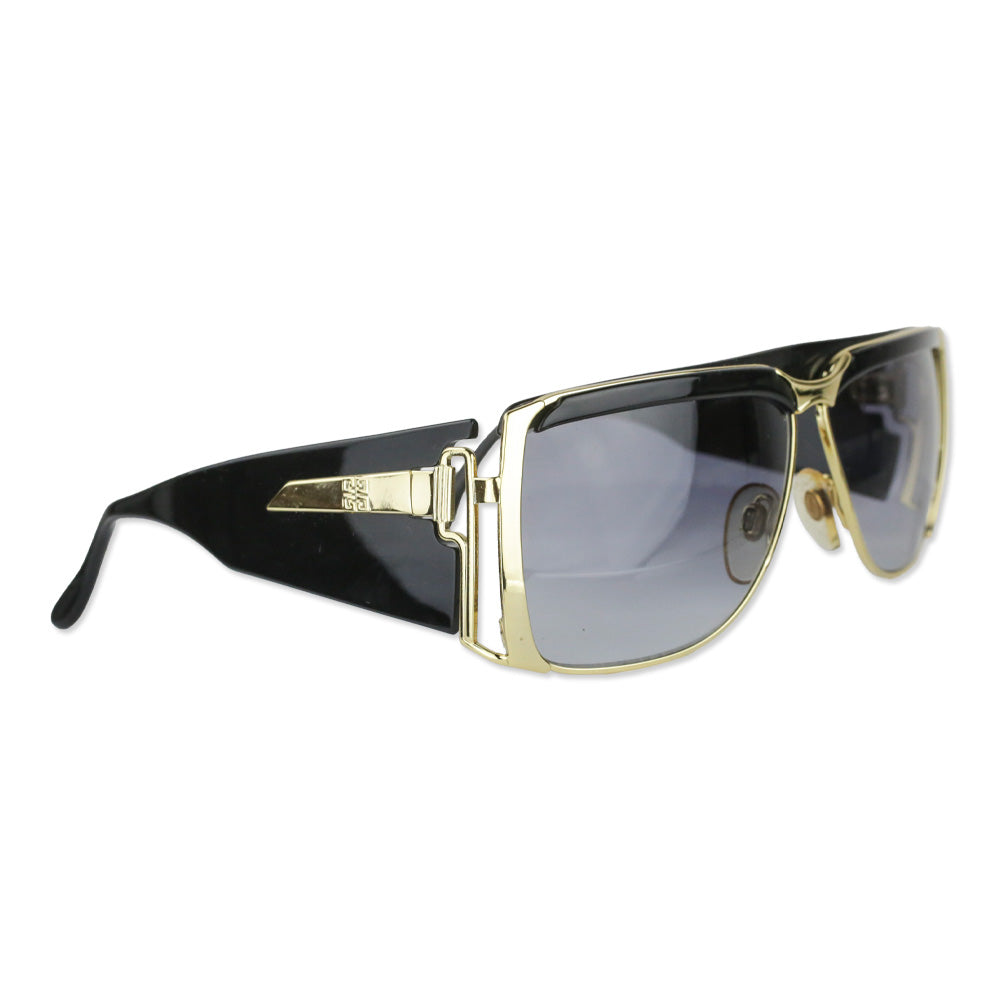 Givenchy Solaire Black and Gold Square Frame Sunglasses