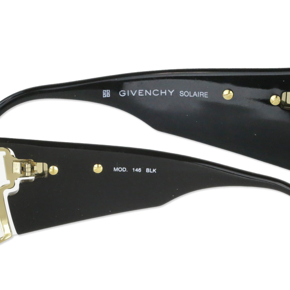 Givenchy Solaire Black and Gold Square Frame Sunglasses