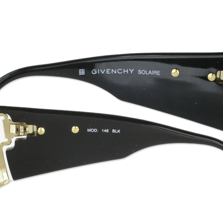 Givenchy Solaire Black and Gold Square Frame Sunglasses