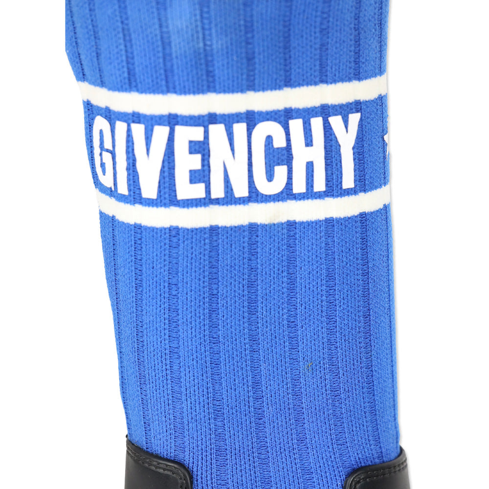 Givenchy Storm Ribbed-Knit Sock Chelsea Rubber Boots