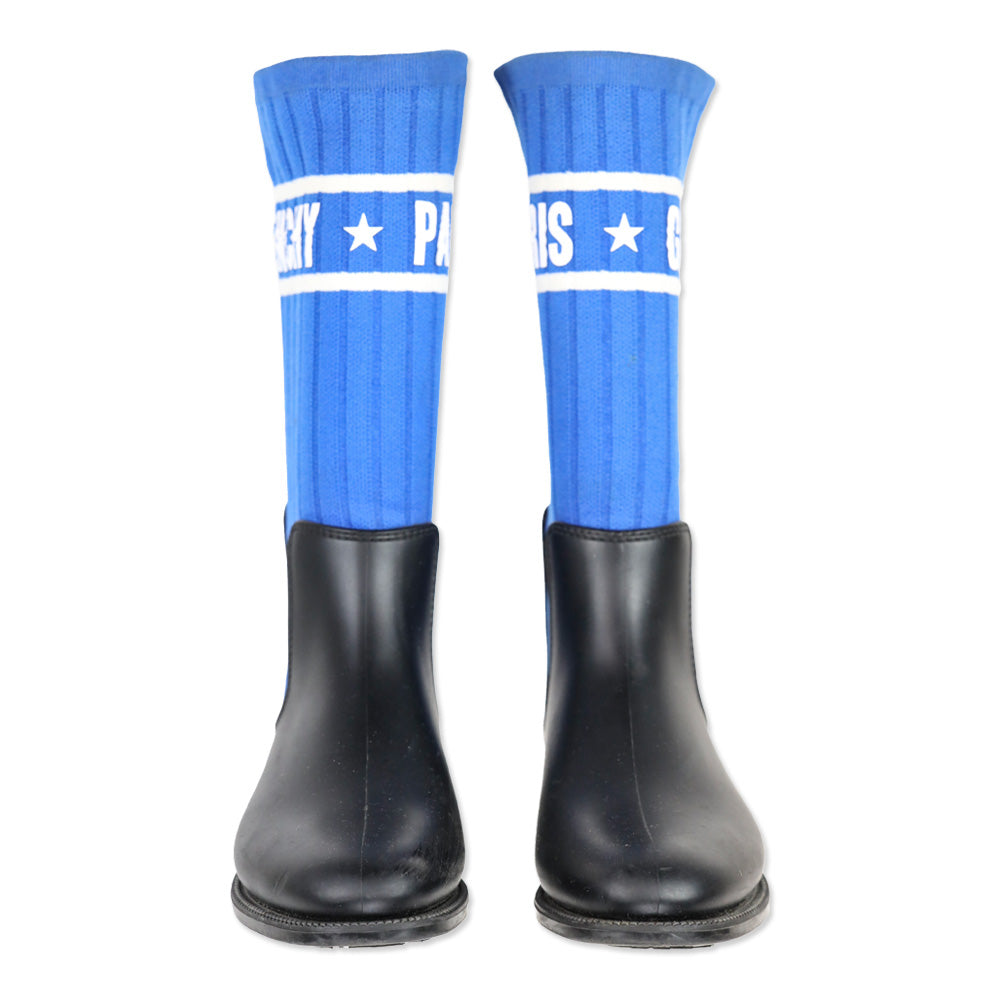 Givenchy Storm Ribbed-Knit Sock Chelsea Rubber Boots