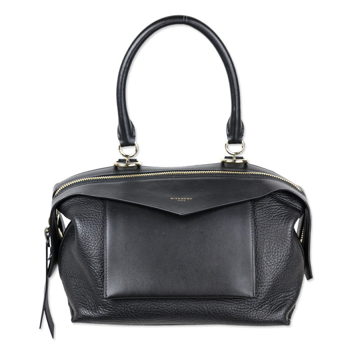 Givenchy Sway Small Black Leather Shoulder Bag