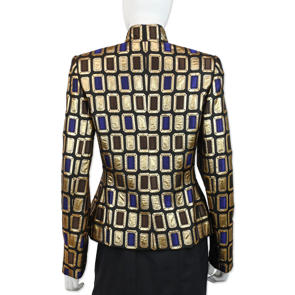 Givenchy Vintage Gold Jacquard Blazer