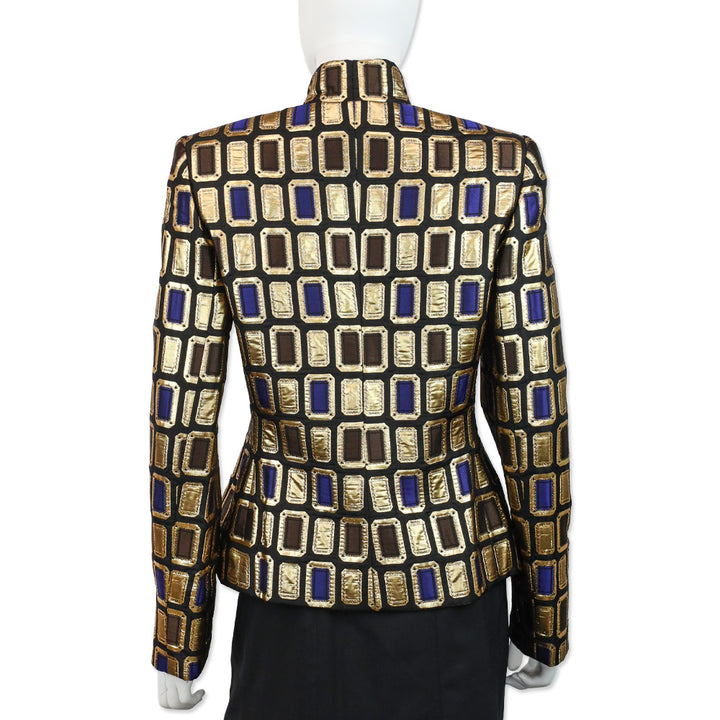 Givenchy Vintage Gold Jacquard Blazer