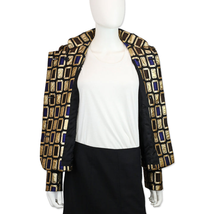 Givenchy Vintage Gold Jacquard Blazer