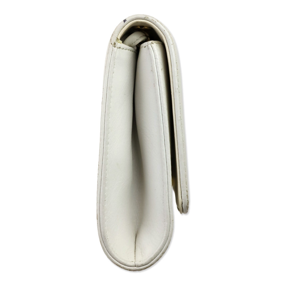 Givenchy White Leather Flap Crossbody Bag