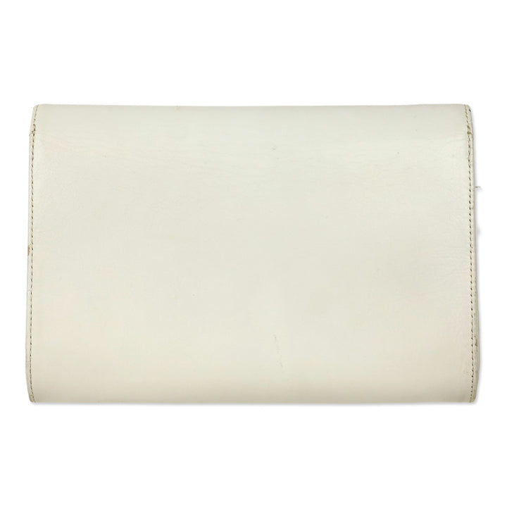 Givenchy White Leather Flap Crossbody Bag