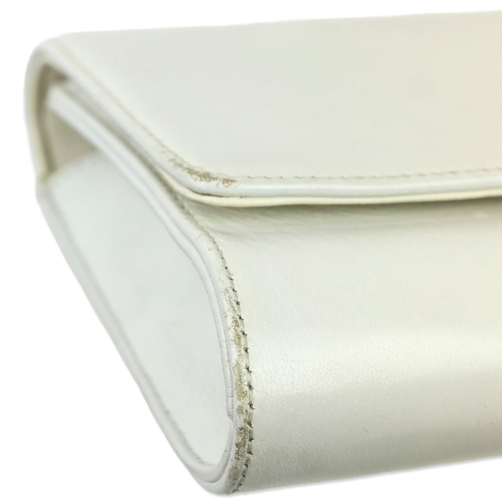 Givenchy White Leather Flap Crossbody Bag