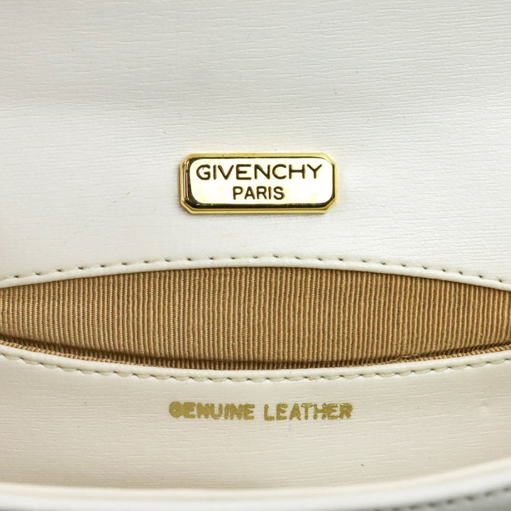 Givenchy White Leather Flap Crossbody Bag