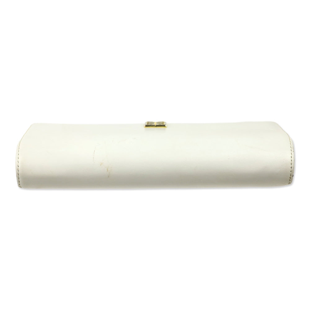 Givenchy White Leather Flap Crossbody Bag