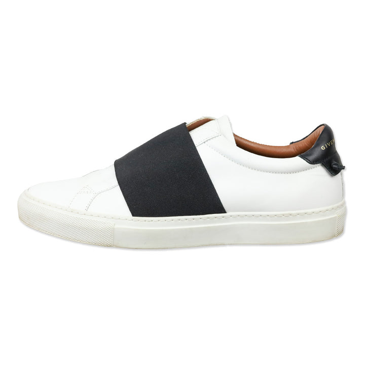 Givenchy White Leather Urban Knots Paris ‘17 Elastic Strap Low-Top Sneakers