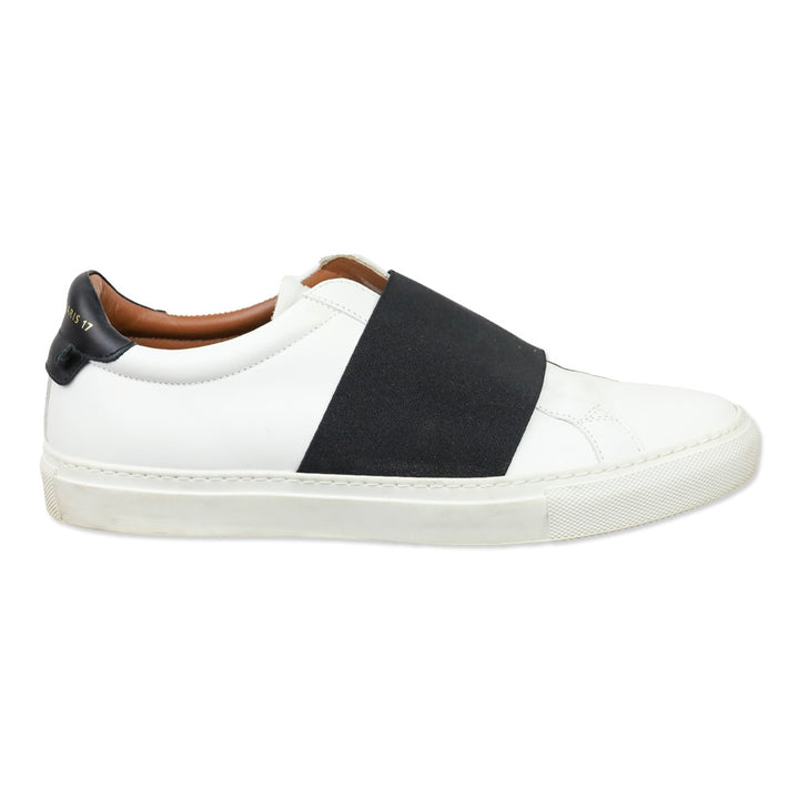 Givenchy White Leather Urban Knots Paris ‘17 Elastic Strap Low-Top Sneakers