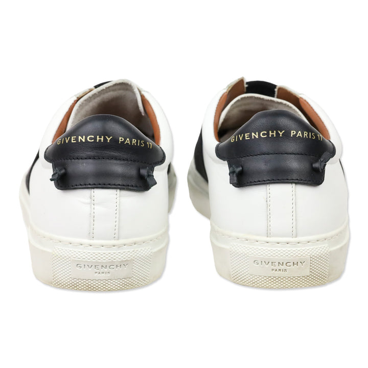 Givenchy White Leather Urban Knots Paris ‘17 Elastic Strap Low-Top Sneakers