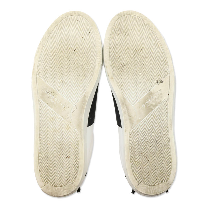 Givenchy White Leather Urban Knots Paris ‘17 Elastic Strap Low-Top Sneakers