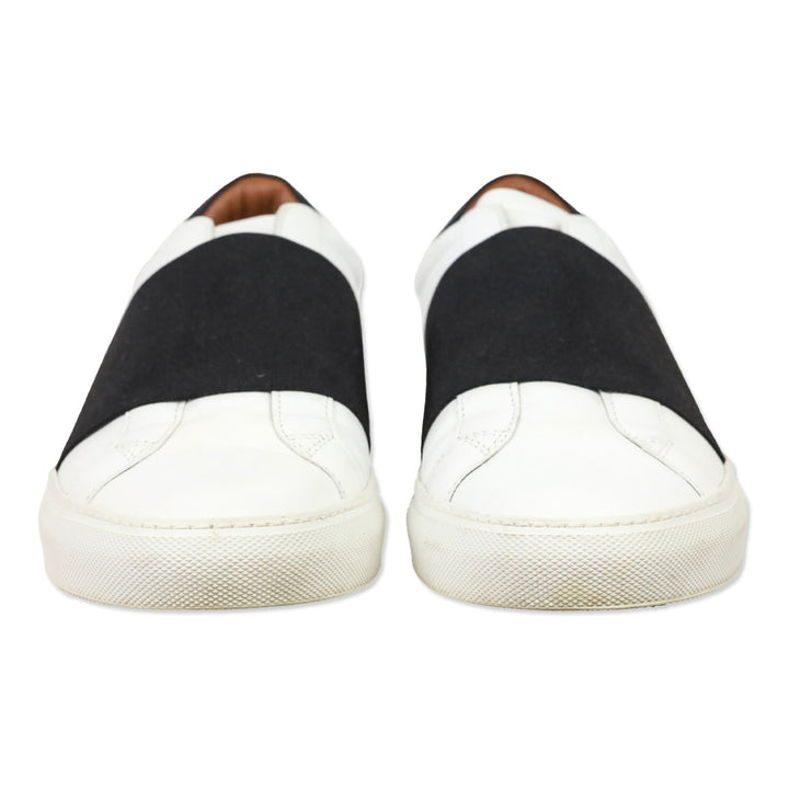 Givenchy White Leather Urban Knots Paris ‘17 Elastic Strap Low-Top Sneakers