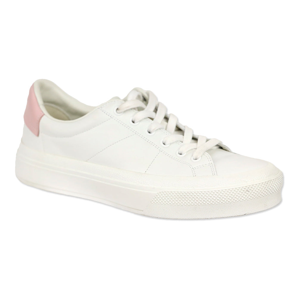 Givenchy White/Pink Calf Leather City Sneakers