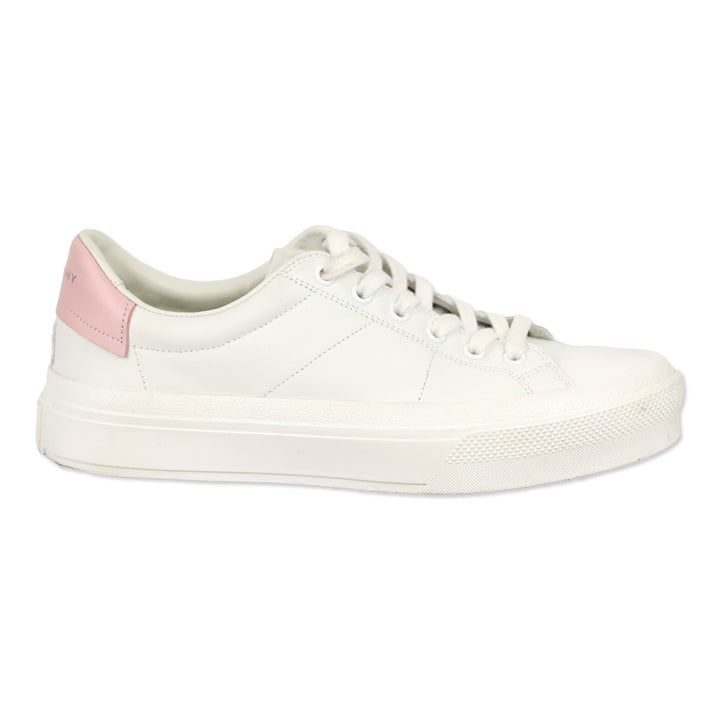 Givenchy White/Pink Calf Leather City Sneakers