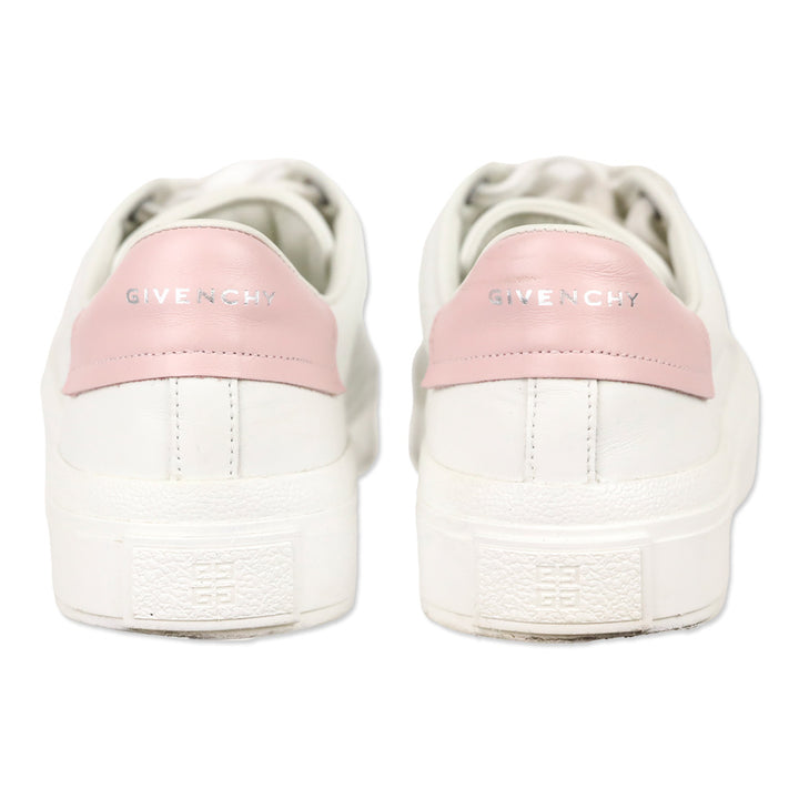Givenchy White/Pink Calf Leather City Sneakers