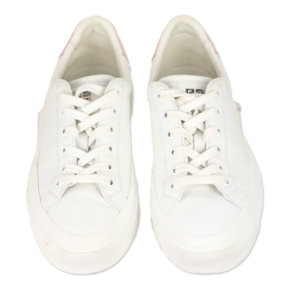 Givenchy White/Pink Calf Leather City Sneakers