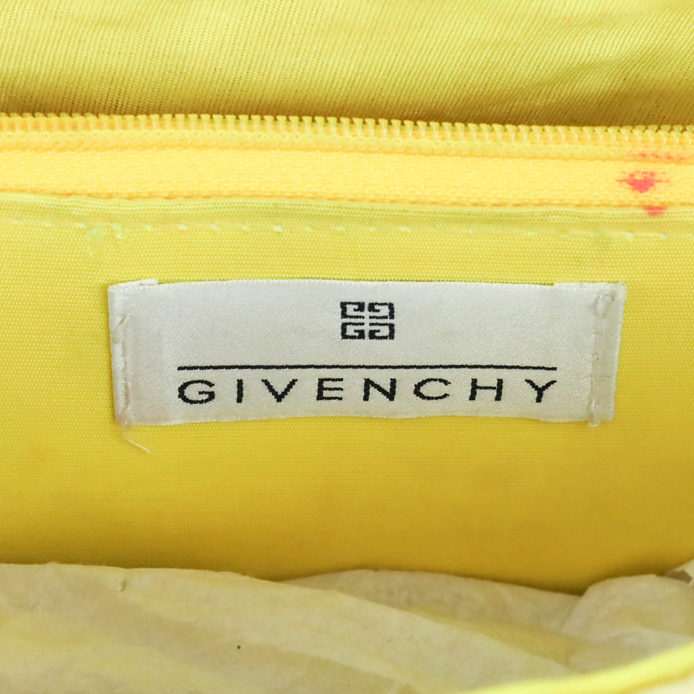 Givenchy Yellow/Pink Logo Woven Wicker 4G Tote Bag
