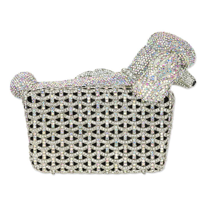 Glam Confidential Crystal Poodle Clutch