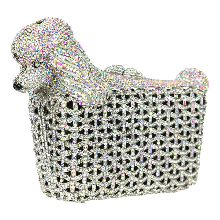 Glam Confidential Crystal Poodle Clutch