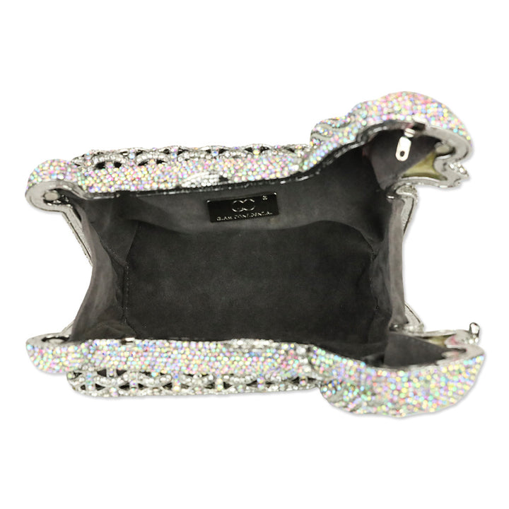 Glam Confidential Crystal Poodle Clutch