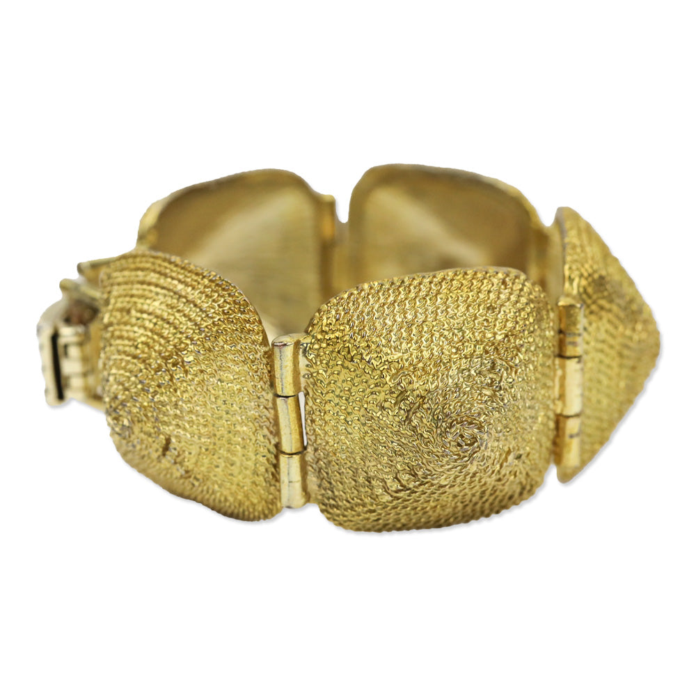 Gold-tone Chain Link Pyramid Bracelet