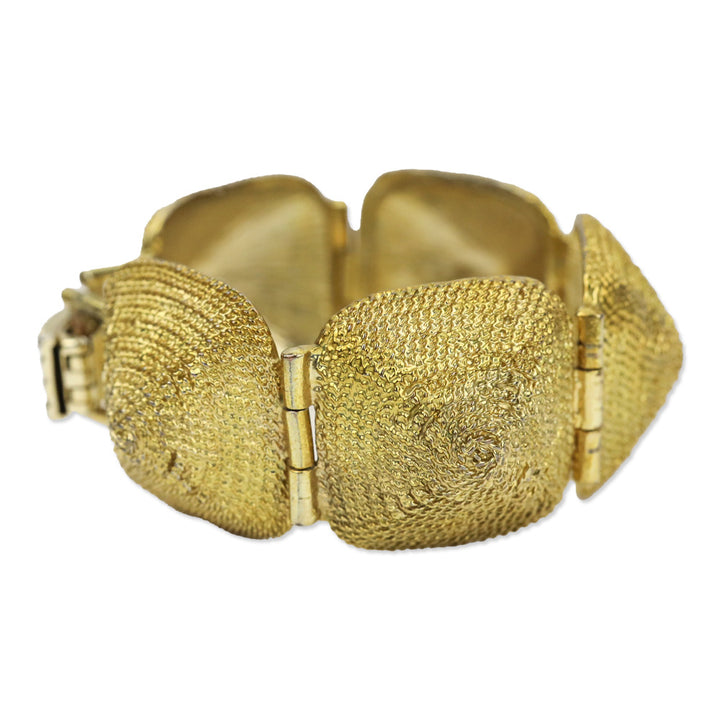 Gold-tone Chain Link Pyramid Bracelet