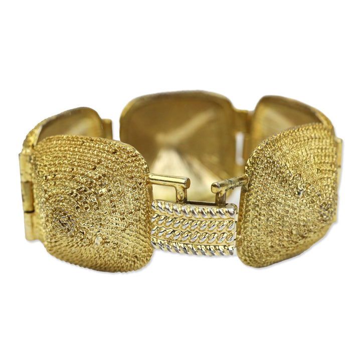 Gold-tone Chain Link Pyramid Bracelet