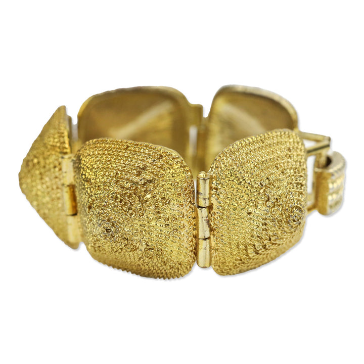 Gold-tone Chain Link Pyramid Bracelet